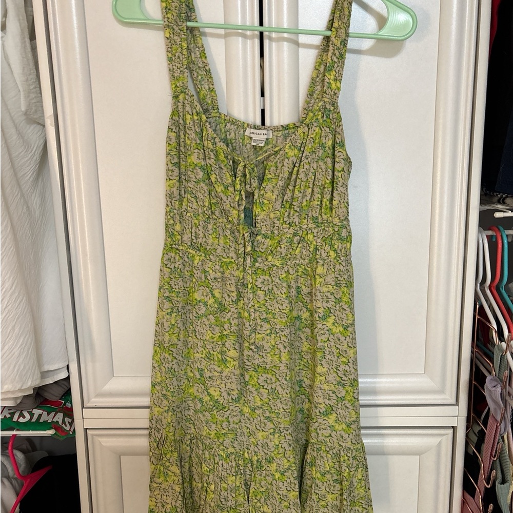 American Eagle Outfitters Green Sundress Sleeveless Midi